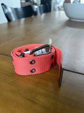 NWT AEO Womens Canvas Belt - Coral Pink